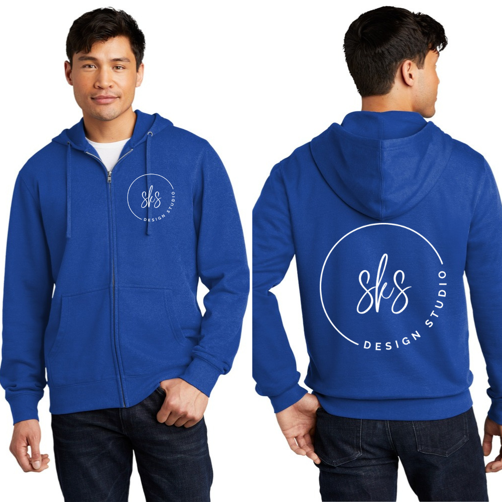 CUSTOM LOGO | Unisex Zip Up Hoodie [DISTRICT]