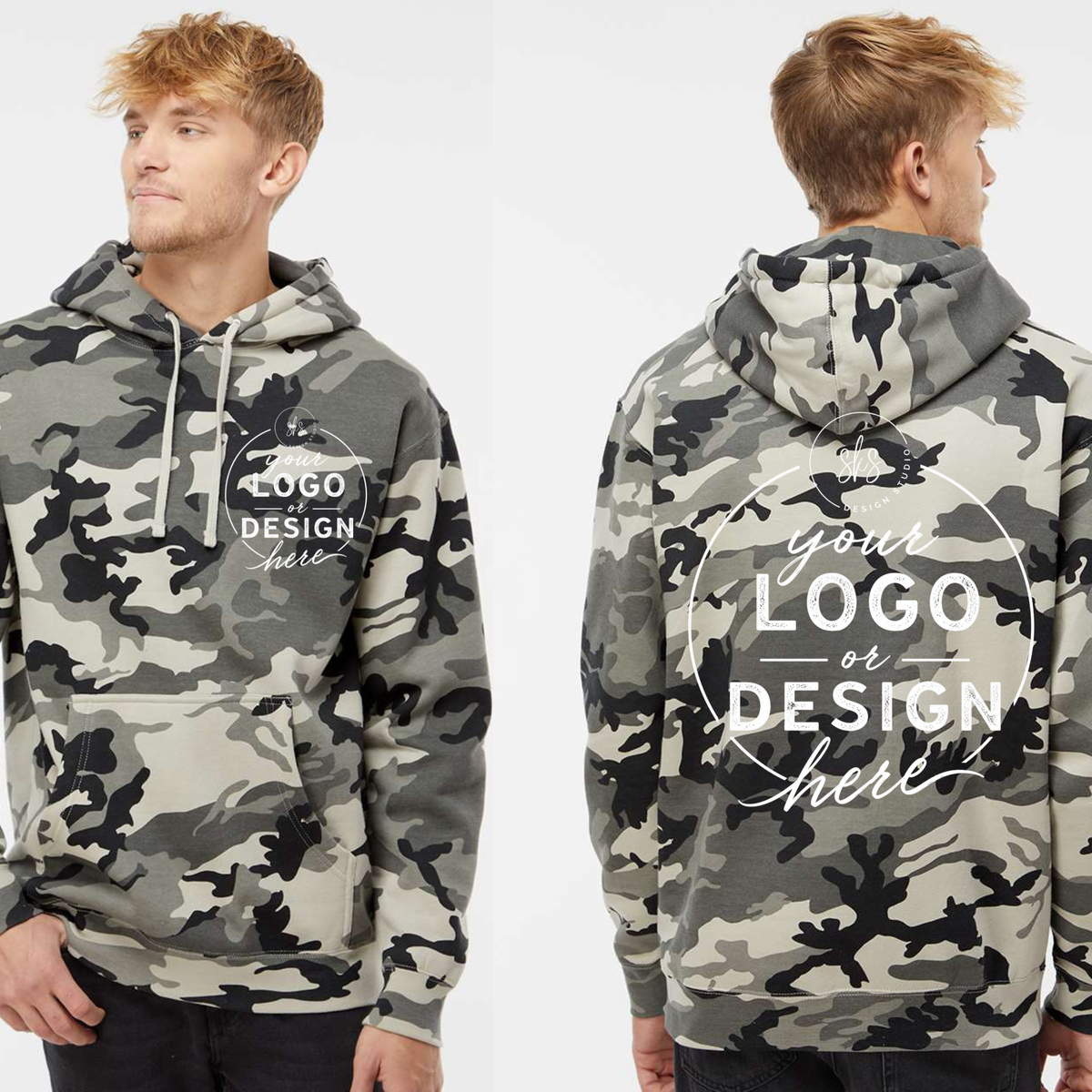 CUSTOM LOGO | Unisex Camo Hoodie [INDEPENDENT TRADING CO.]