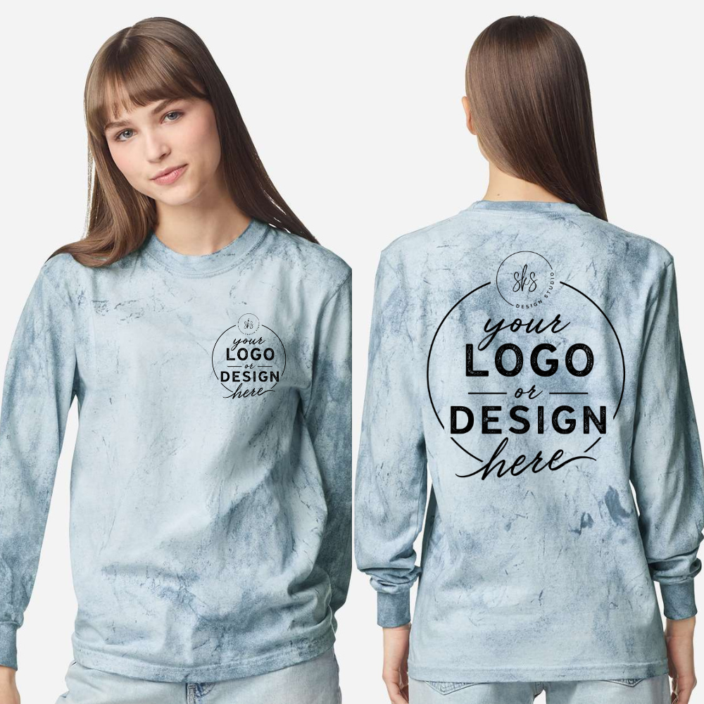 CUSTOM LOGO | Unisex Color Blast Long Sleeve T-Shirt [COMFORT COLORS]