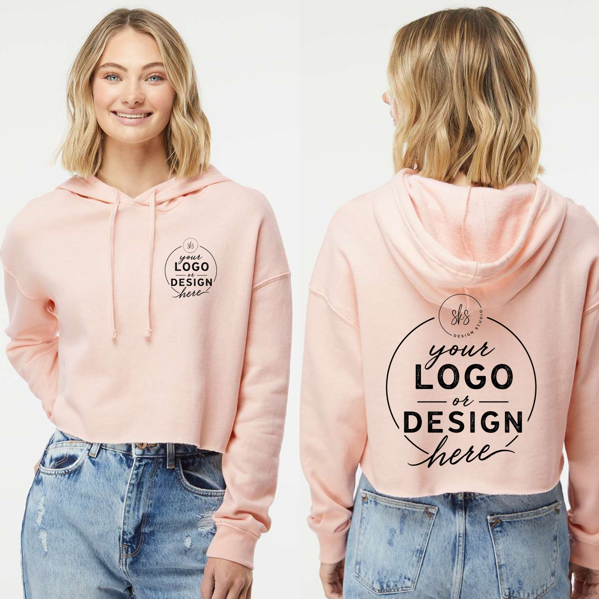 CUSTOM LOGO | Women’s Lightweight Crop Hoodie [INDEPENDENT TRADING CO]