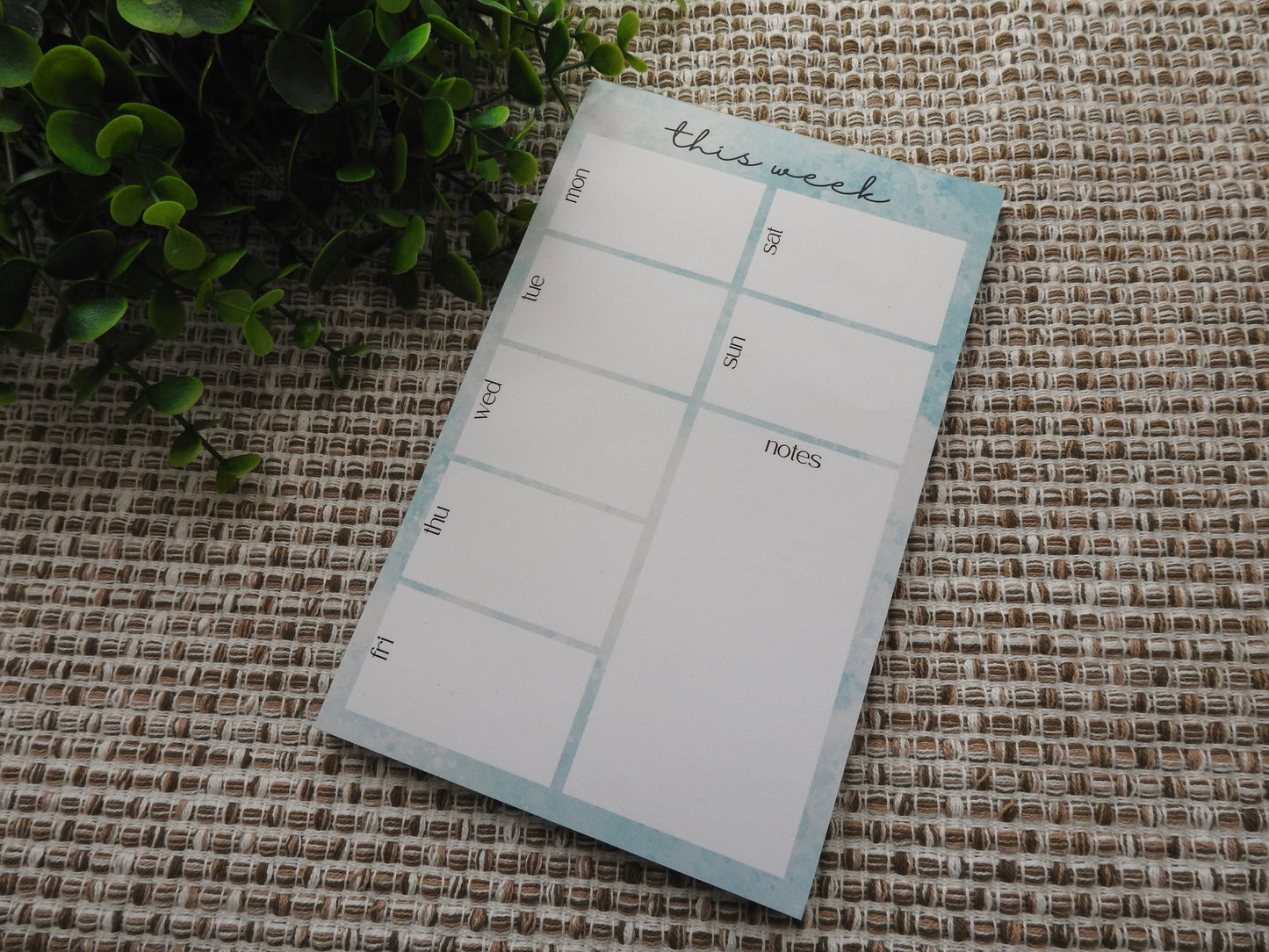 Weekly Planner Notepad | Watercolor Design