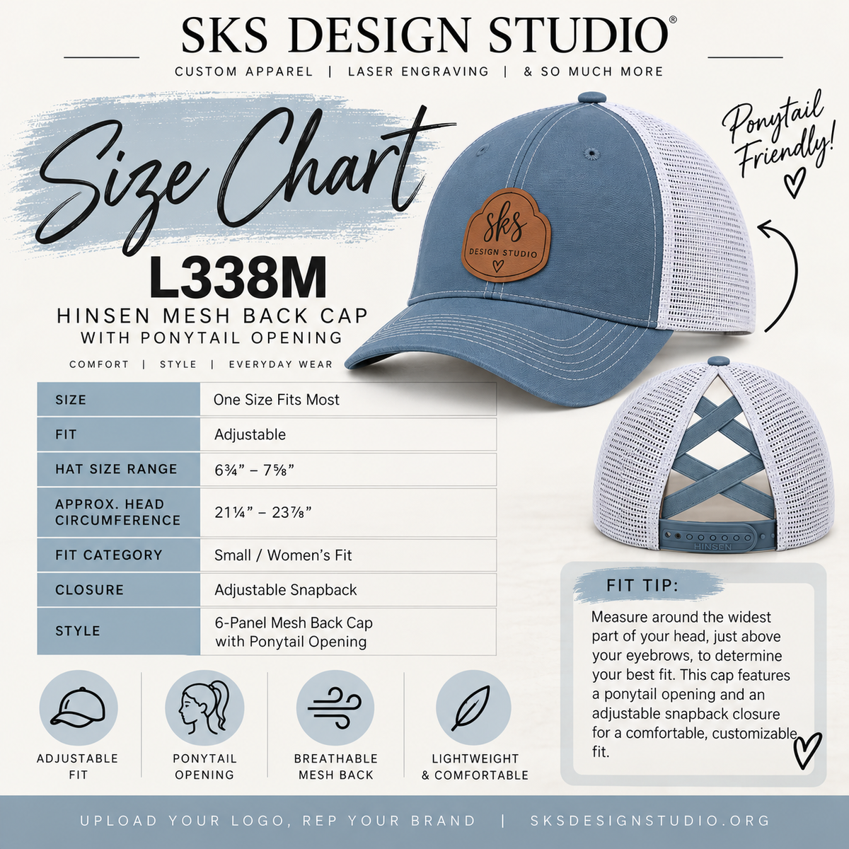 CUSTOM LOGO | Ponytail Hat [HINSON]