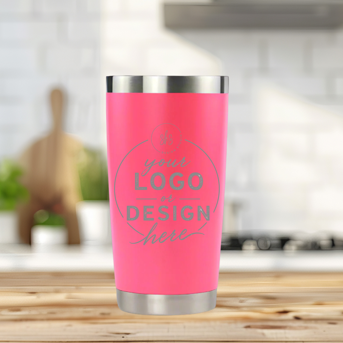 CUSTOM LOGO | ENGRAVED | 20oz Stainless Steel Tumbler