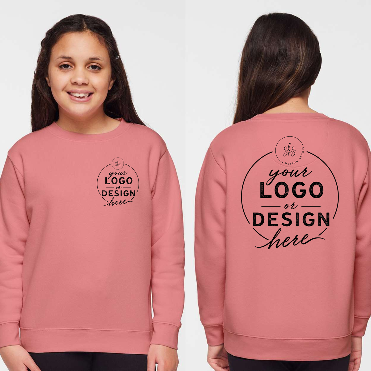 CUSTOM LOGO | Youth Crewneck Sweatshirt [LAT]