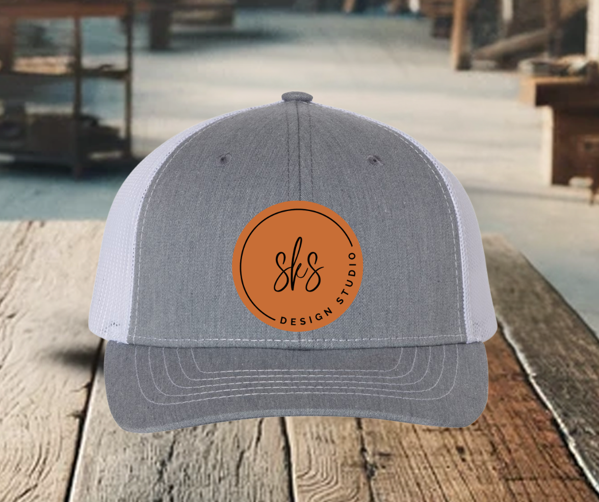 CUSTOM LOGO | Youth Richardson 112 Hat with Laser Engraved Leather Patch