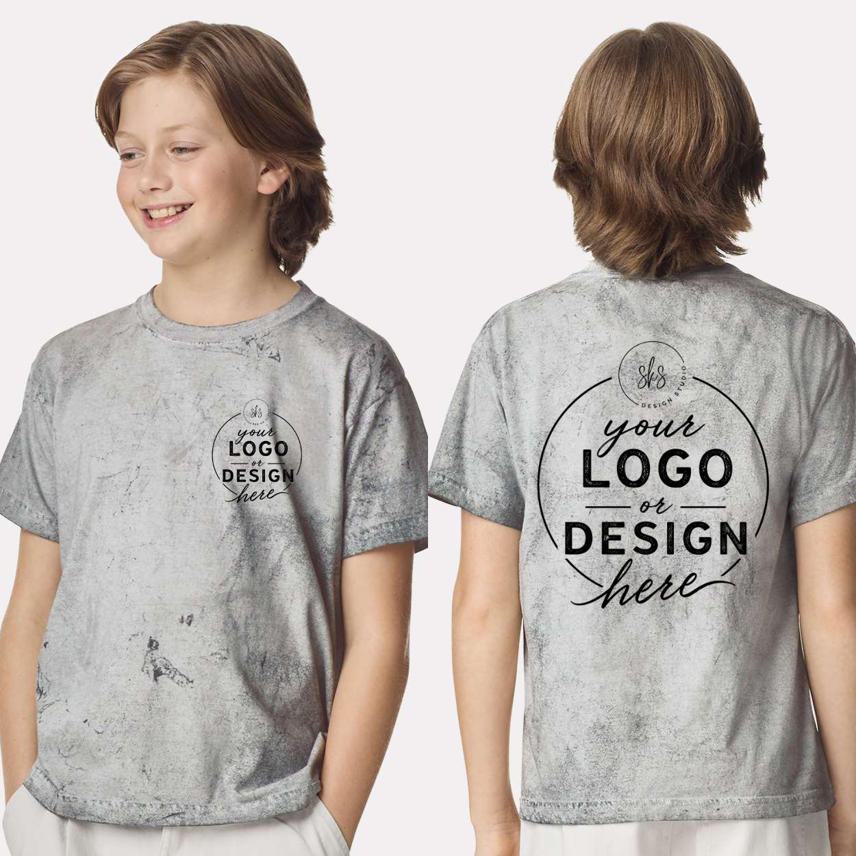 CUSTOM LOGO | Youth Unisex Color Blast T-Shirt [COMFORT COLORS]