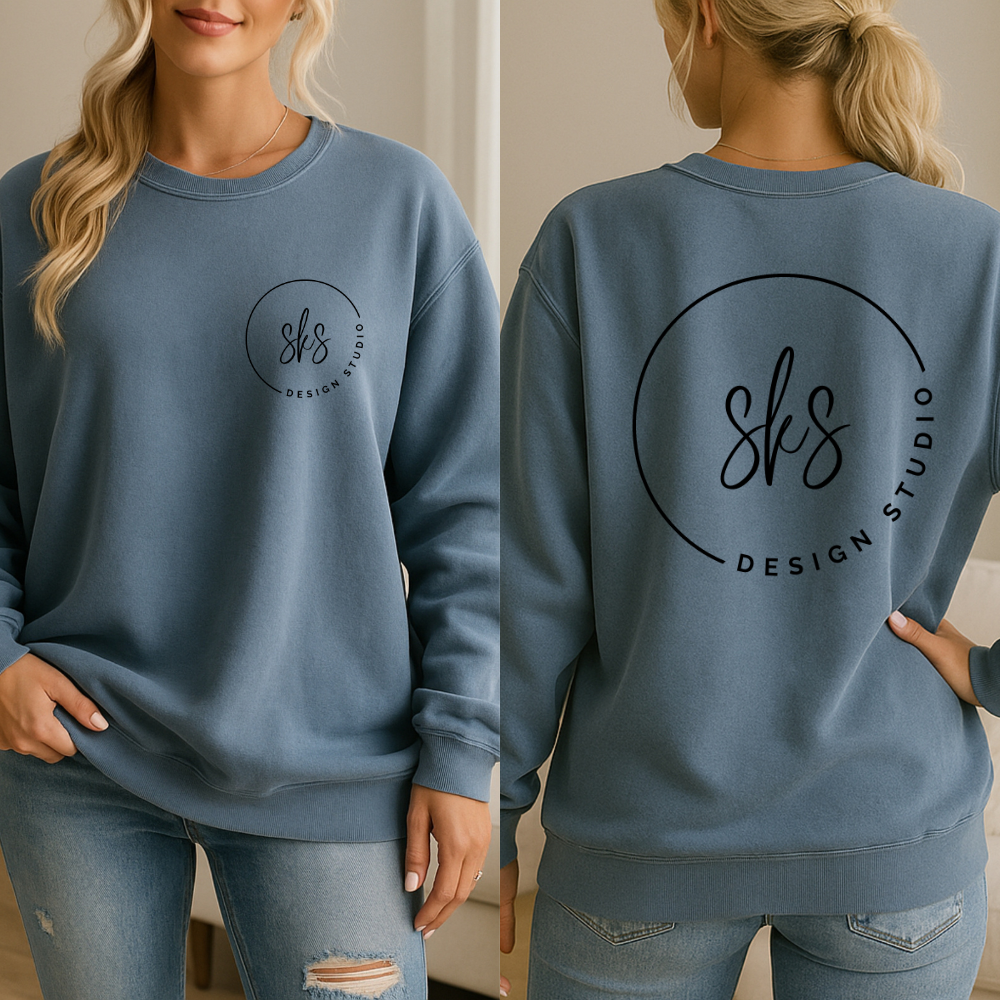CUSTOM LOGO | Unisex Crewneck Sweatshirt [COMFORT COLORS]