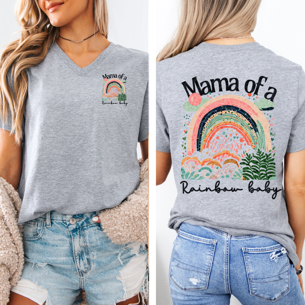 Mama of a Rainbow Baby | Women's V-Neck T-Shirt