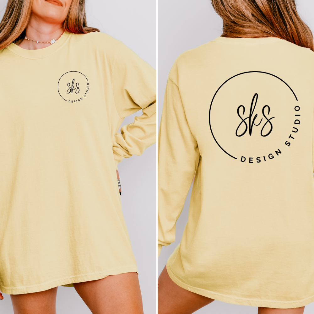 CUSTOM LOGO | Unisex Long Sleeve Shirt [COMFORT COLORS]