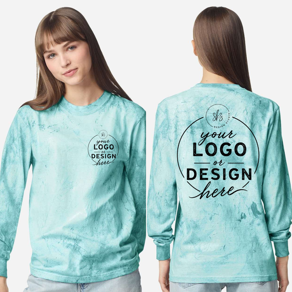CUSTOM LOGO | Unisex Color Blast Long Sleeve T-Shirt [COMFORT COLORS]