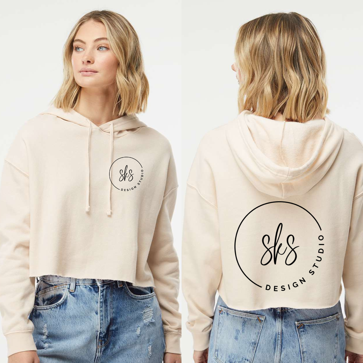 CUSTOM LOGO | Women’s Lightweight Crop Hoodie [INDEPENDENT TRADING CO]