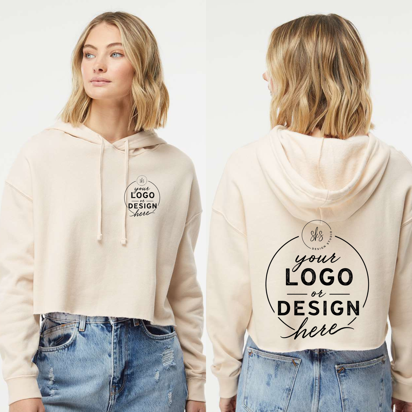 CUSTOM LOGO | Women’s Lightweight Crop Hoodie [INDEPENDENT TRADING CO]