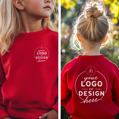 CUSTOM LOGO | Youth Crewneck Sweatshirt [GILDAN]