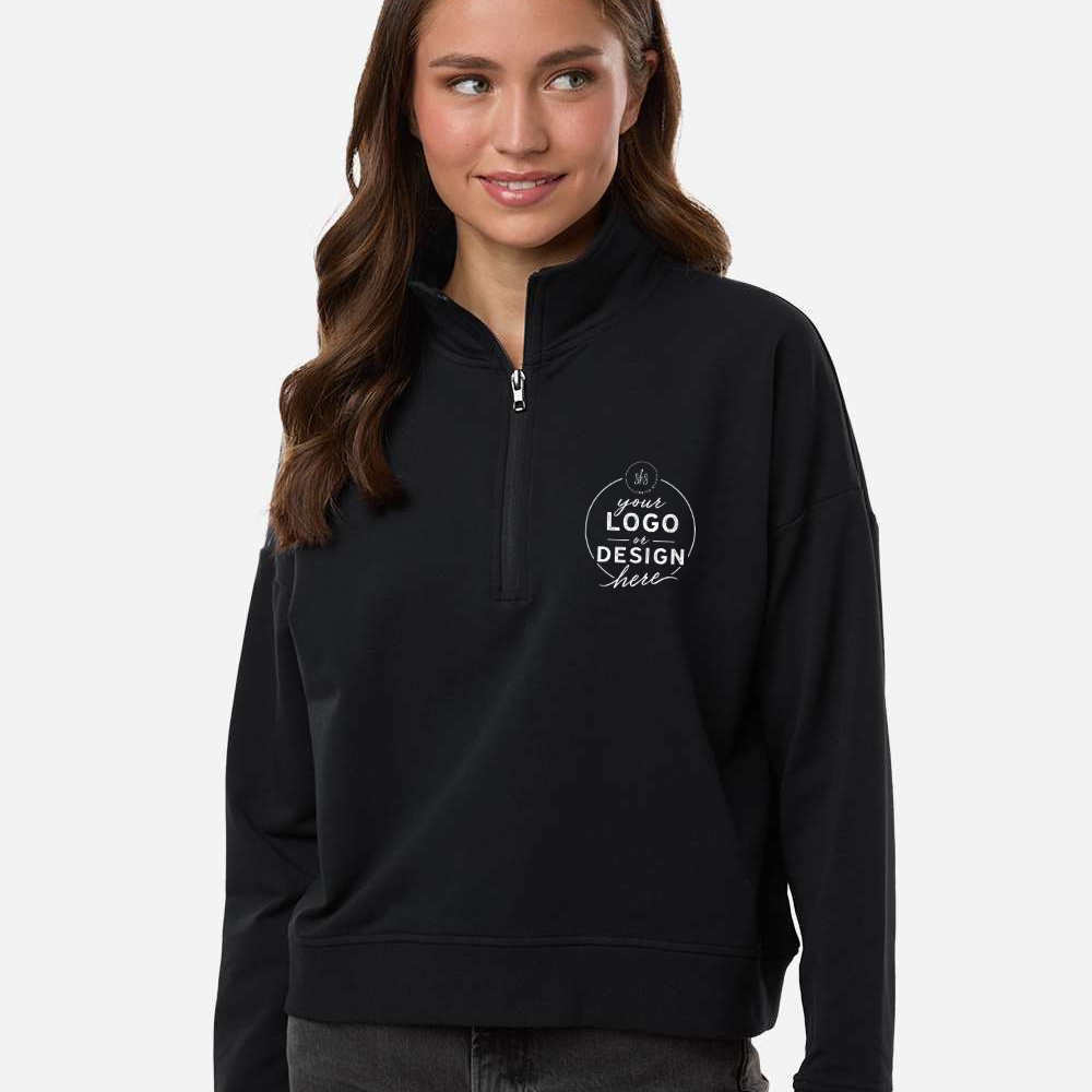 CUSTOM LOGO | Women's Quarter-Zip Pullover [INDEPENDENT TRADING CO]