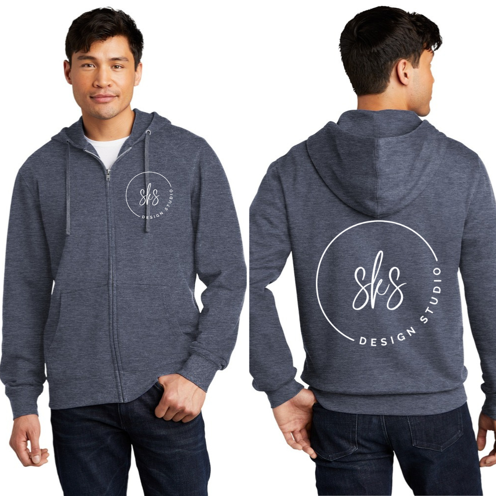 CUSTOM LOGO | Unisex Zip Up Hoodie [DISTRICT]