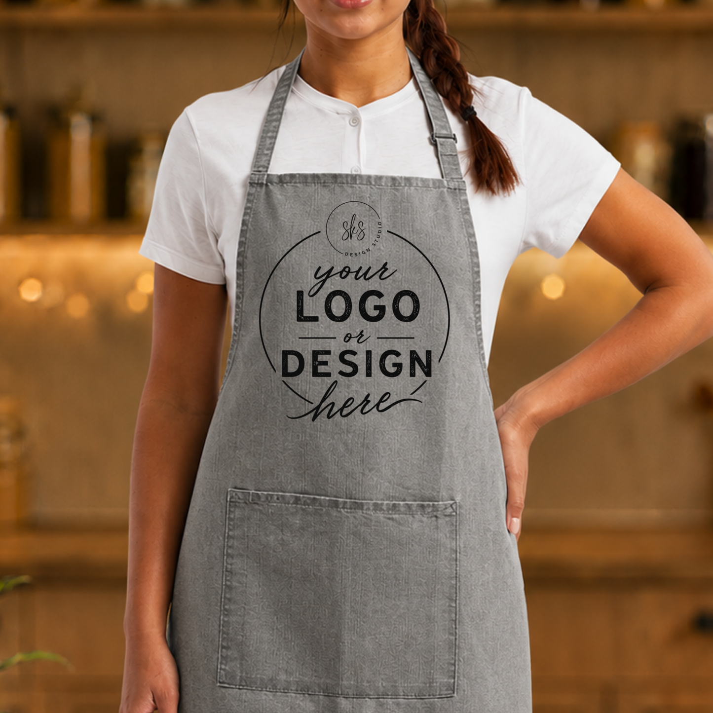 CUSTOM LOGO | Apron with Pocket