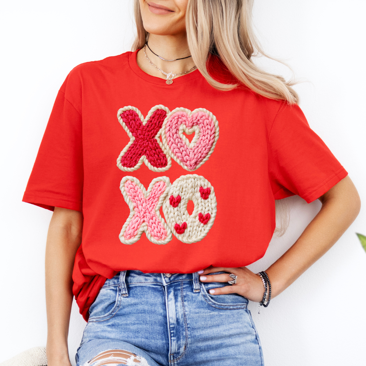 XOXO Faux Knit | Unisex T-Shirt [GILDAN]