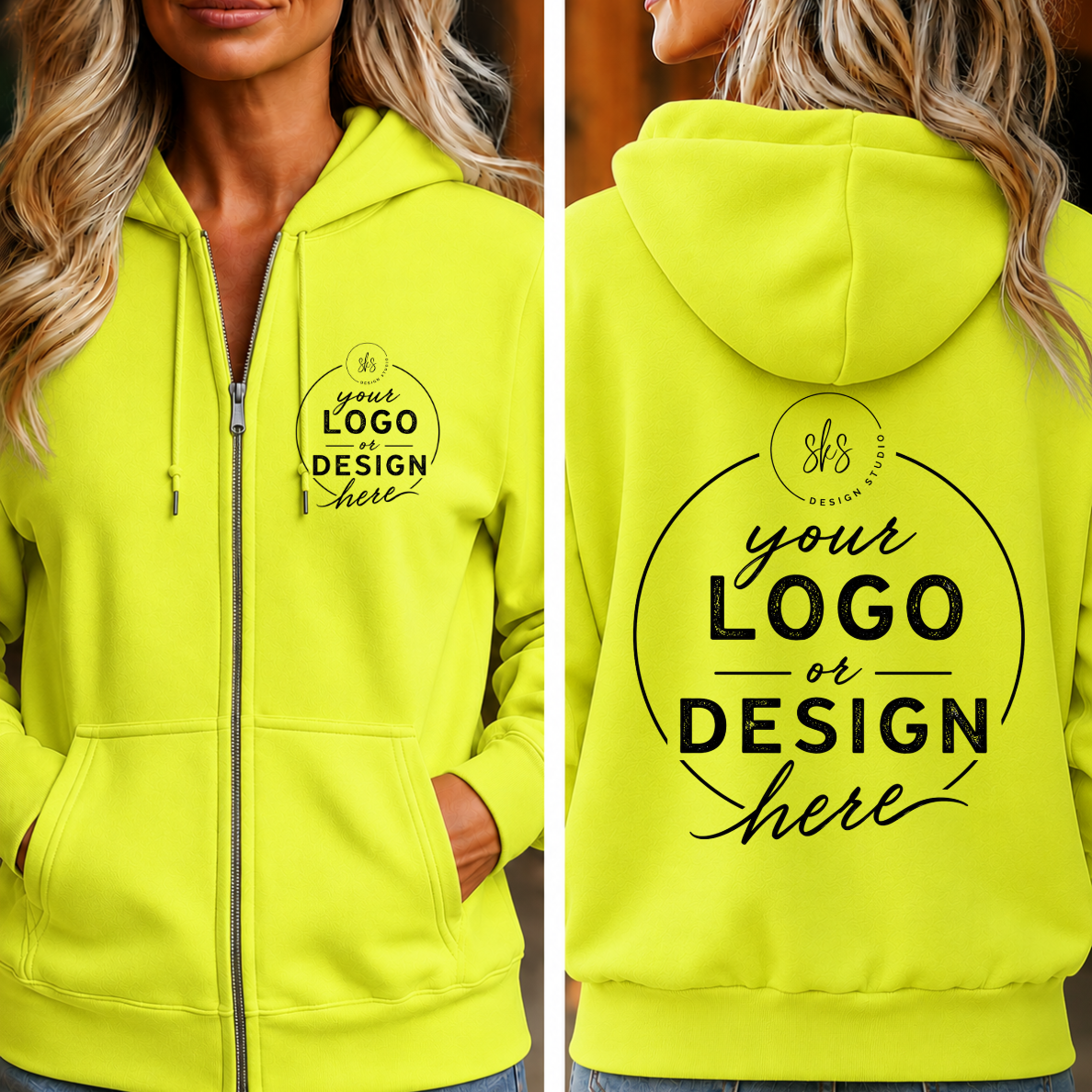 CUSTOM LOGO | Unisex Zip Up Hoodie [GILDAN]