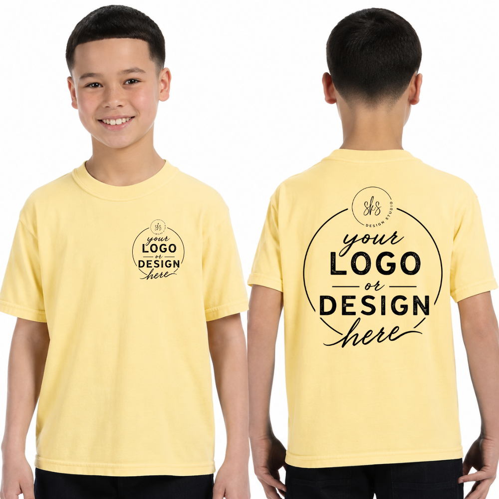 CUSTOM LOGO | Youth Unisex T-Shirt [COMFORT COLORS]