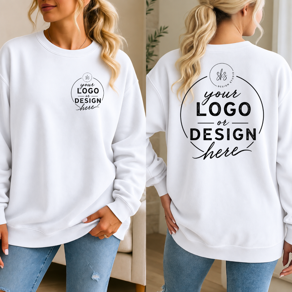 CUSTOM LOGO | Unisex Crewneck Sweatshirt [COMFORT COLORS]