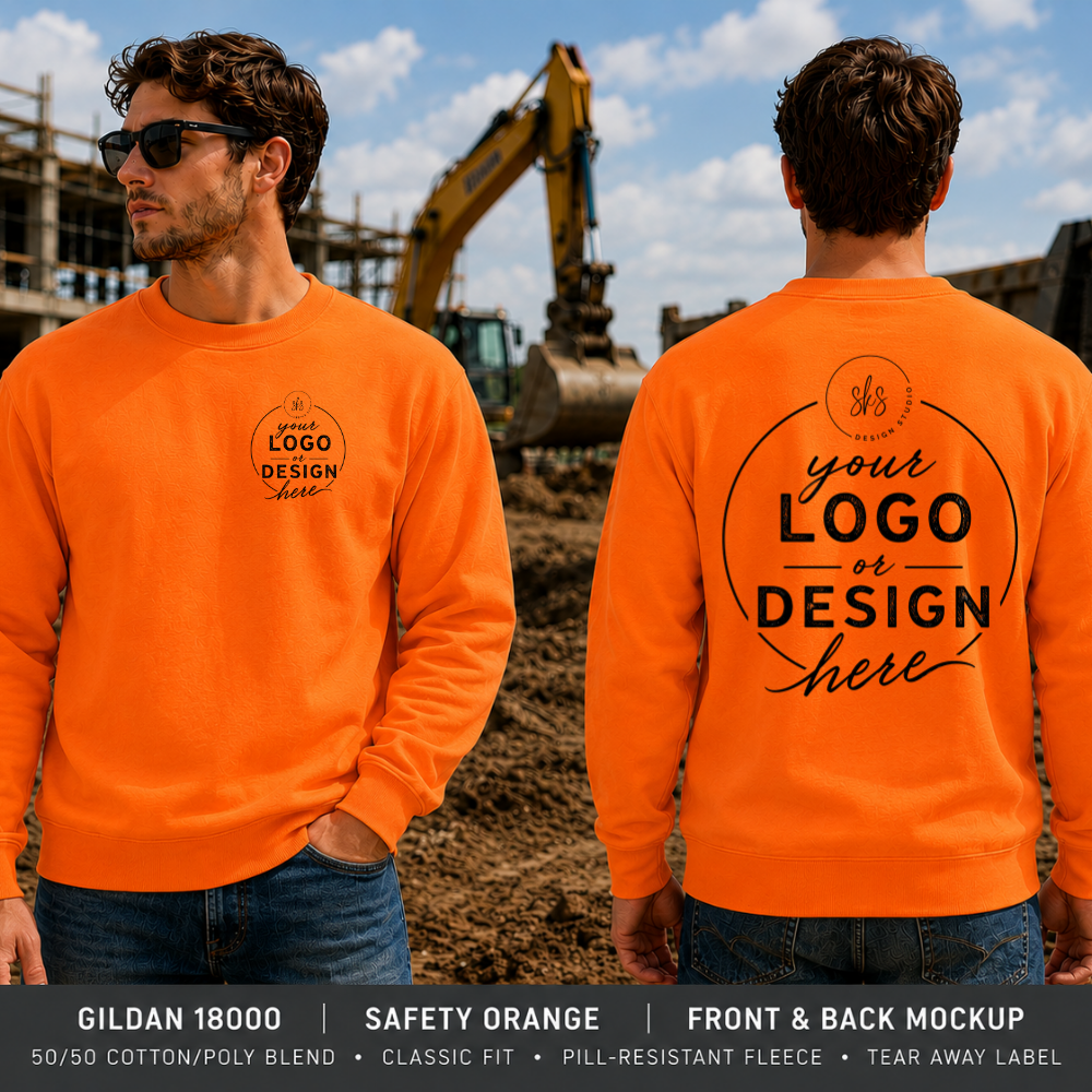 CUSTOM LOGO | Safety Unisex Crewneck Sweatshirt [GILDAN]