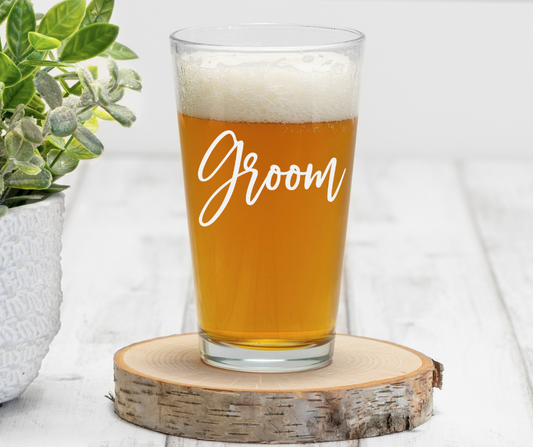 Groom | ENGRAVED | 16 oz Pint Glass