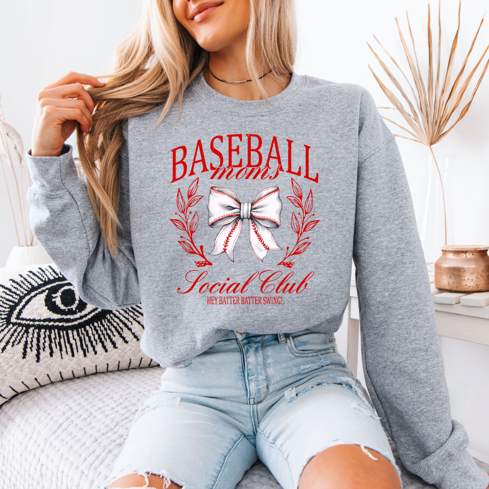Baseball Moms Social Club | Unisex Crewneck Sweatshirt