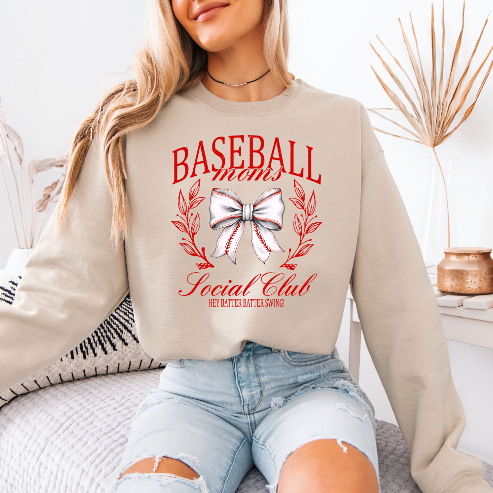 Baseball Moms Social Club | Unisex Crewneck Sweatshirt