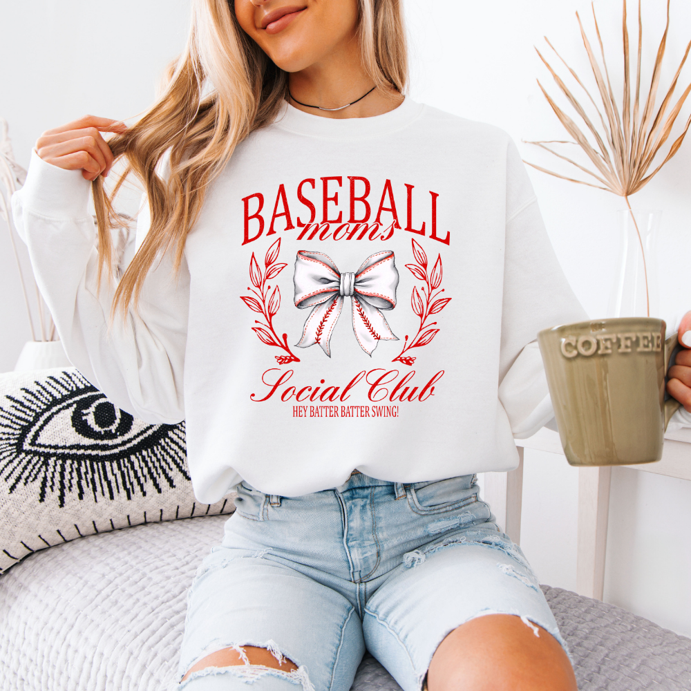Baseball Moms Social Club | Unisex Crewneck Sweatshirt