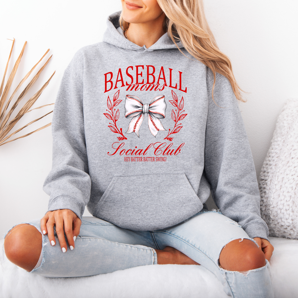 Baseball Moms Social Club | Unisex Hoodie Sweatshirt