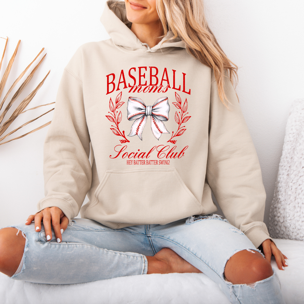 Baseball Moms Social Club | Unisex Hoodie Sweatshirt