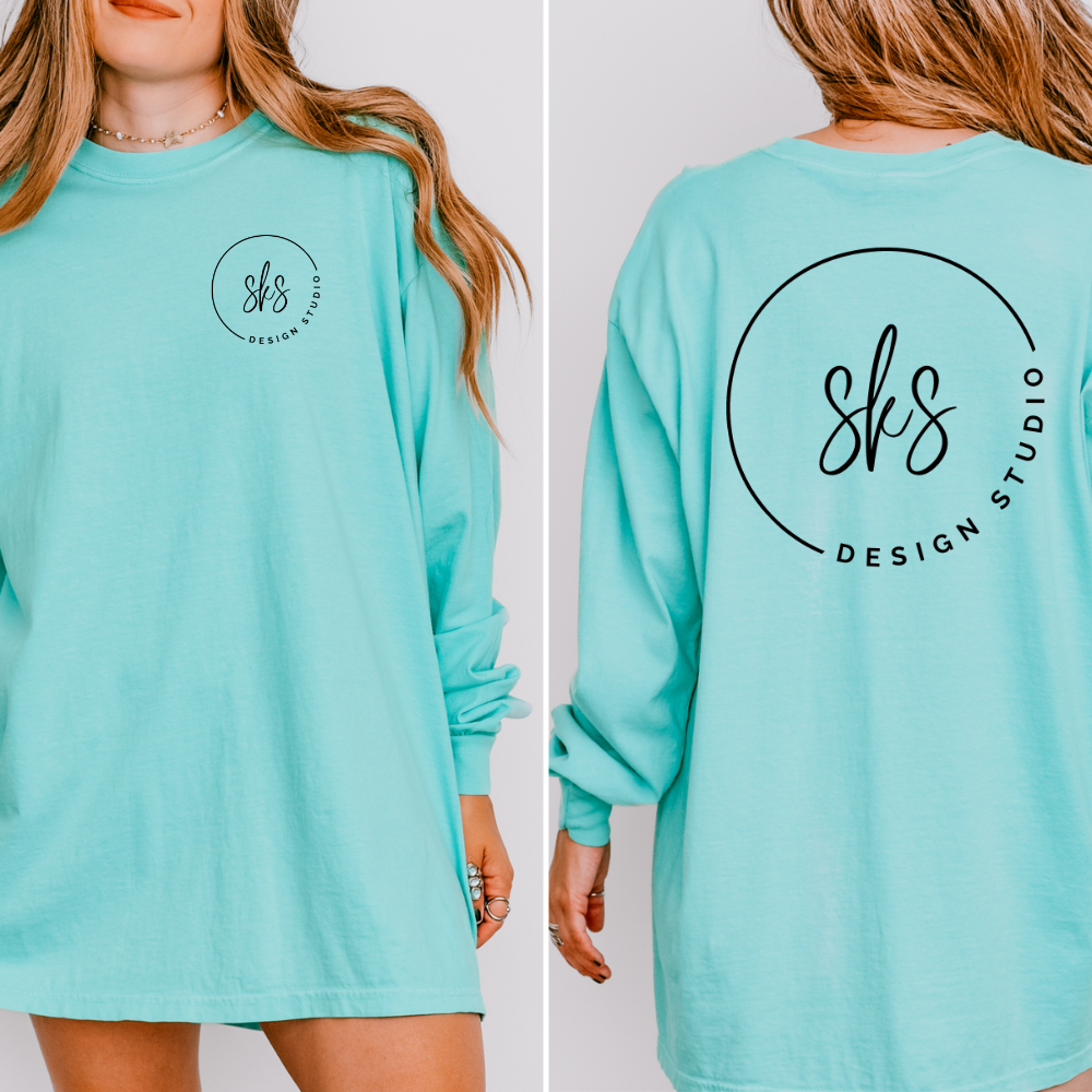 CUSTOM LOGO | Unisex Long Sleeve Shirt [COMFORT COLORS]