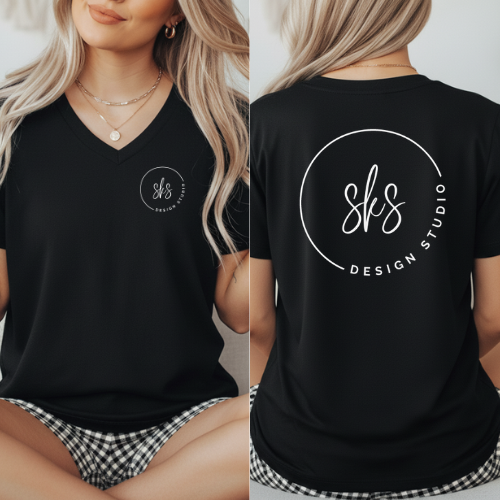 CUSTOM LOGO | Women's V-Neck T-Shirt [BELLA CANVAS]