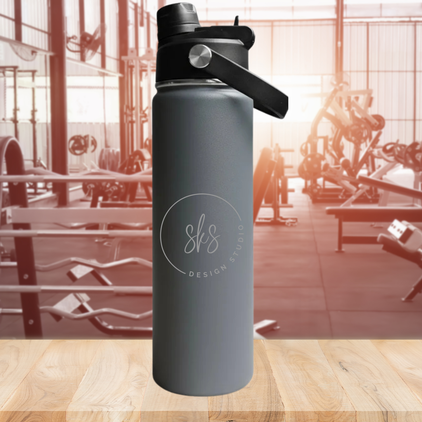 CUSTOM LOGO | ENGRAVED | 22oz Stainless Steel Sports Water Bottle