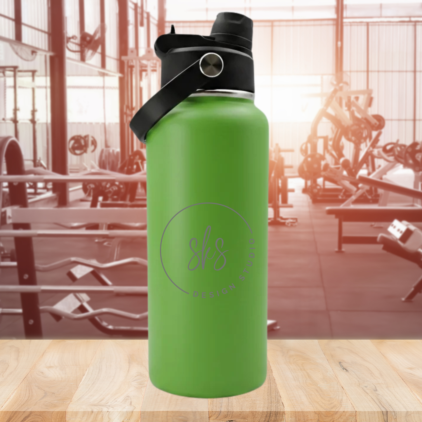 CUSTOM LOGO | ENGRAVED | 32oz Stainless Steel Sports Water Bottle