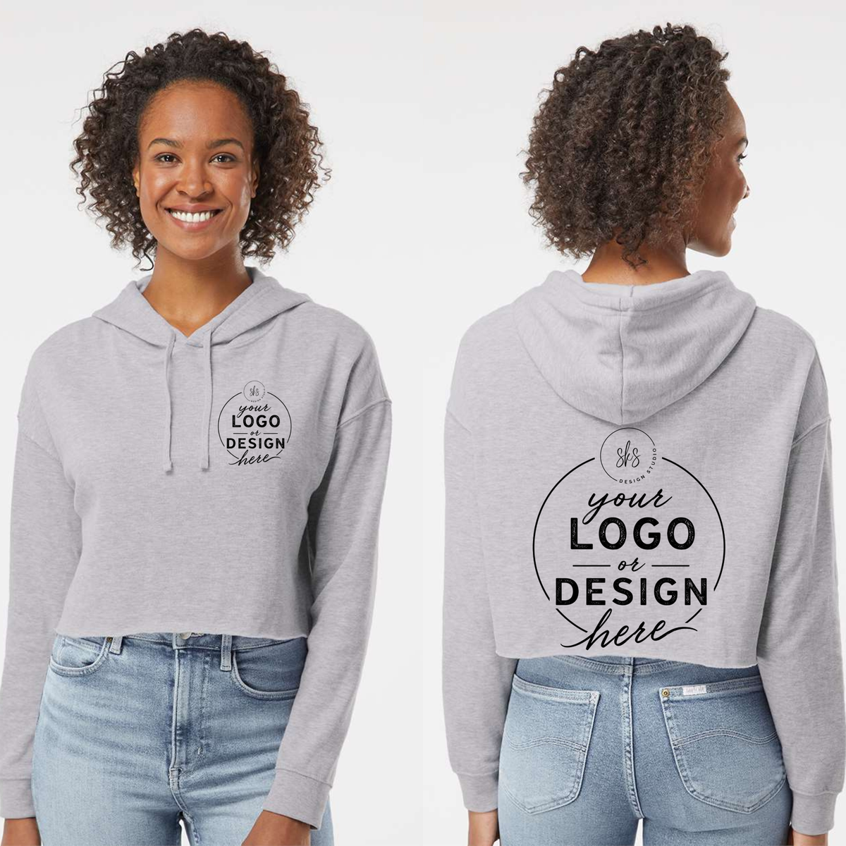 CUSTOM LOGO | Women’s Lightweight Crop Hoodie [INDEPENDENT TRADING CO]