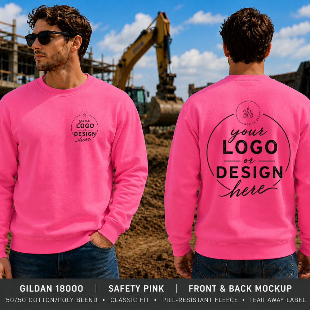 CUSTOM LOGO | Safety Unisex Crewneck Sweatshirt [GILDAN]