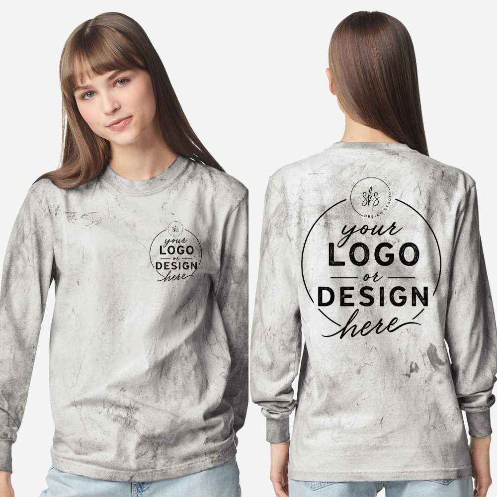 CUSTOM LOGO | Unisex Color Blast Long Sleeve T-Shirt [COMFORT COLORS]
