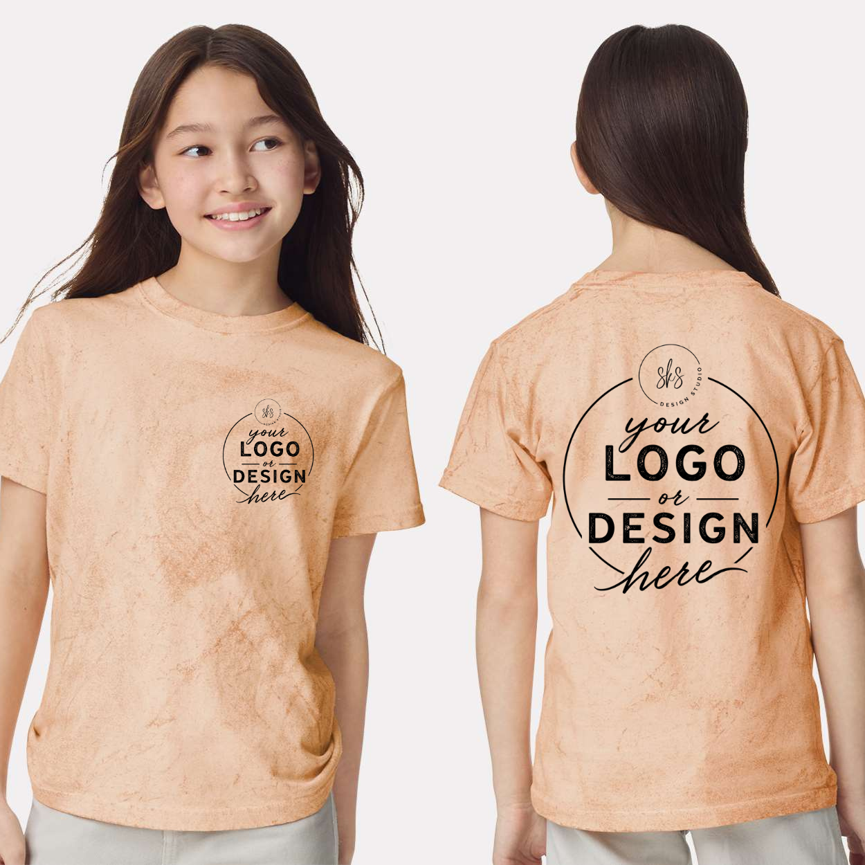 CUSTOM LOGO | Youth Unisex Color Blast T-Shirt [COMFORT COLORS]