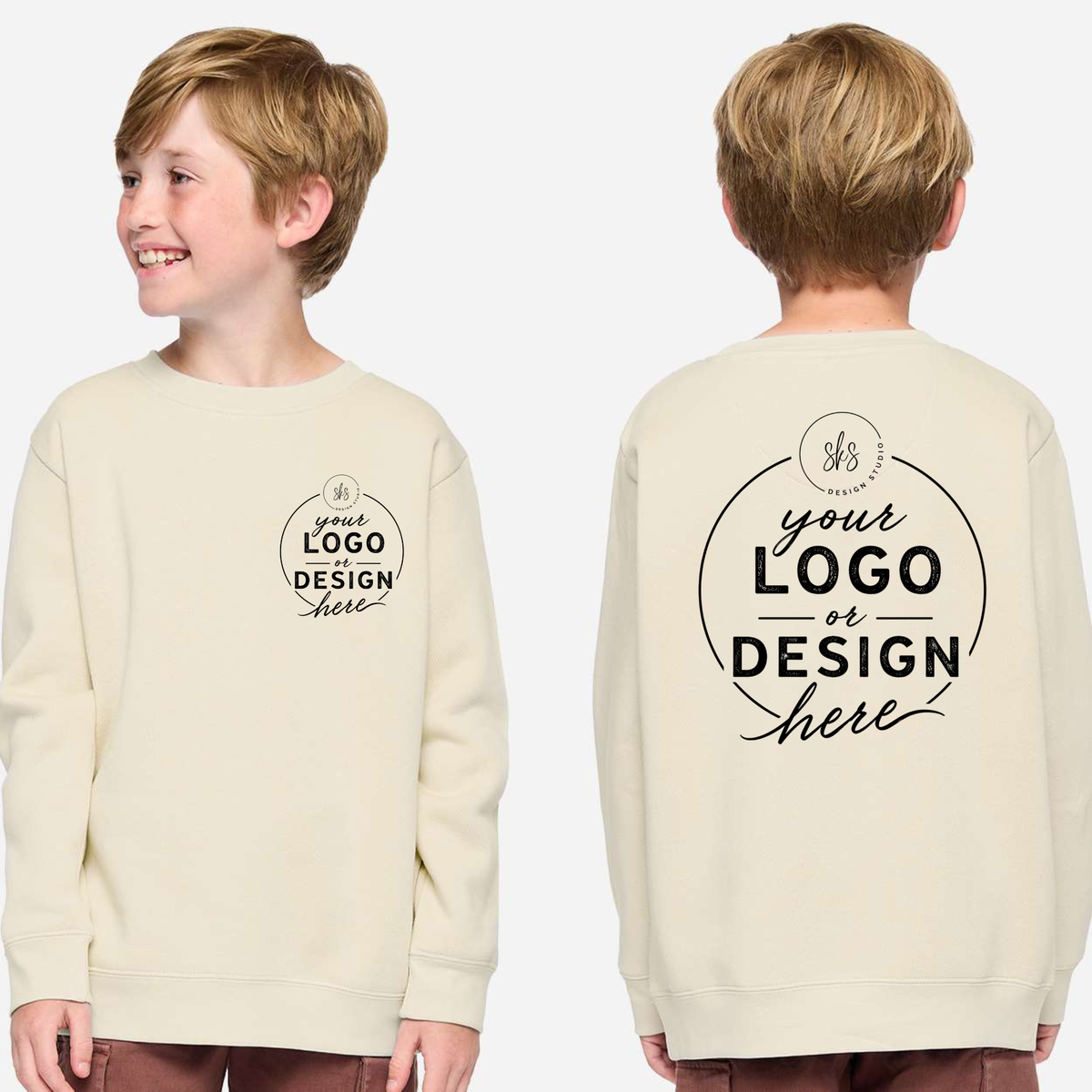 CUSTOM LOGO | Youth Crewneck Sweatshirt [LAT]