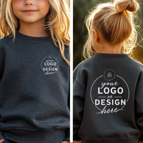CUSTOM LOGO | Youth Crewneck Sweatshirt [GILDAN]