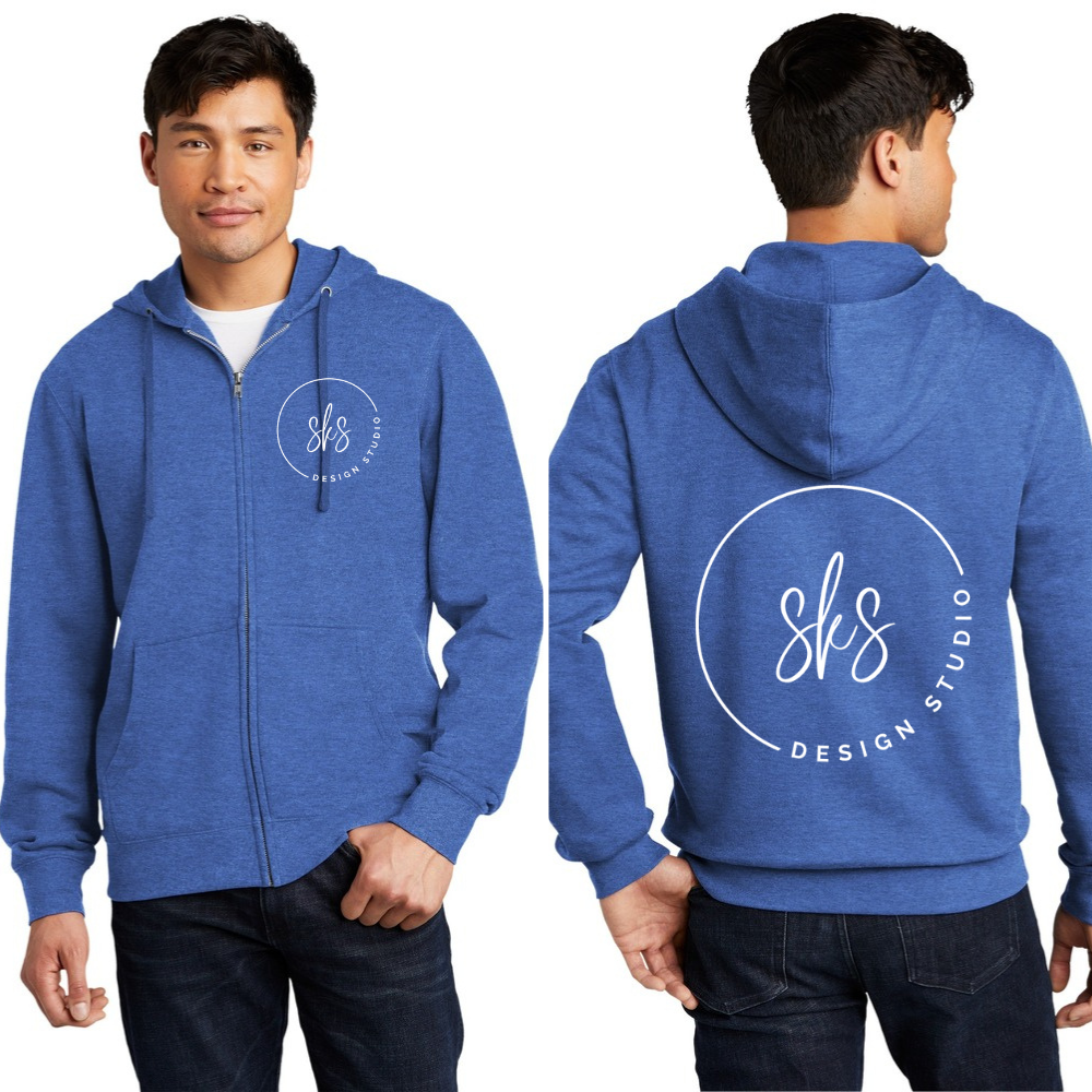 CUSTOM LOGO | Unisex Zip Up Hoodie [DISTRICT]