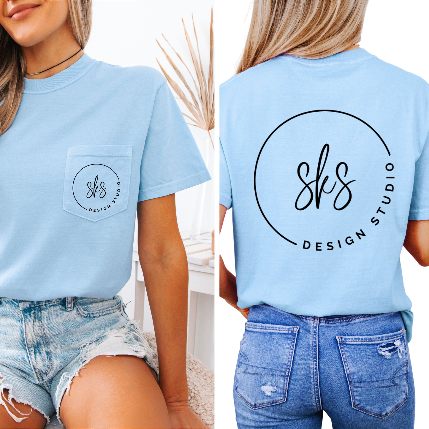 CUSTOM LOGO | Unisex Pocket Tee [COMFORT COLORS]