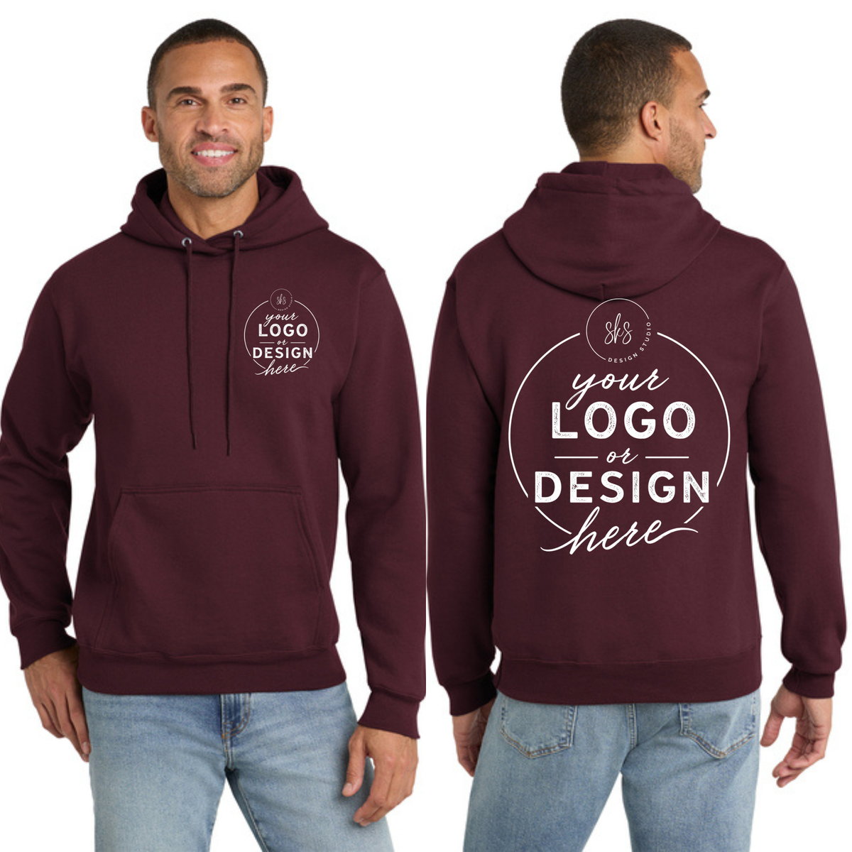 CUSTOM LOGO | Tall Hoodie [Port & Co]