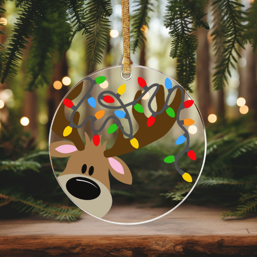 Reindeer | VINYL | Christmas Ornament