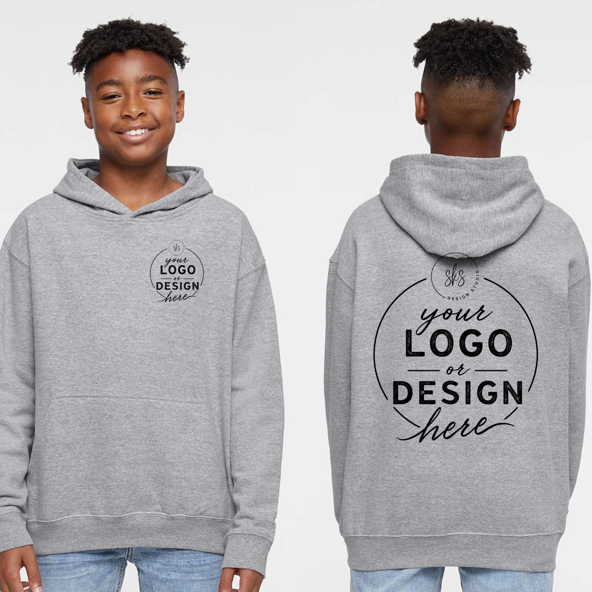 CUSTOM LOGO | Youth Hoodie Sweatshirt [LAT]