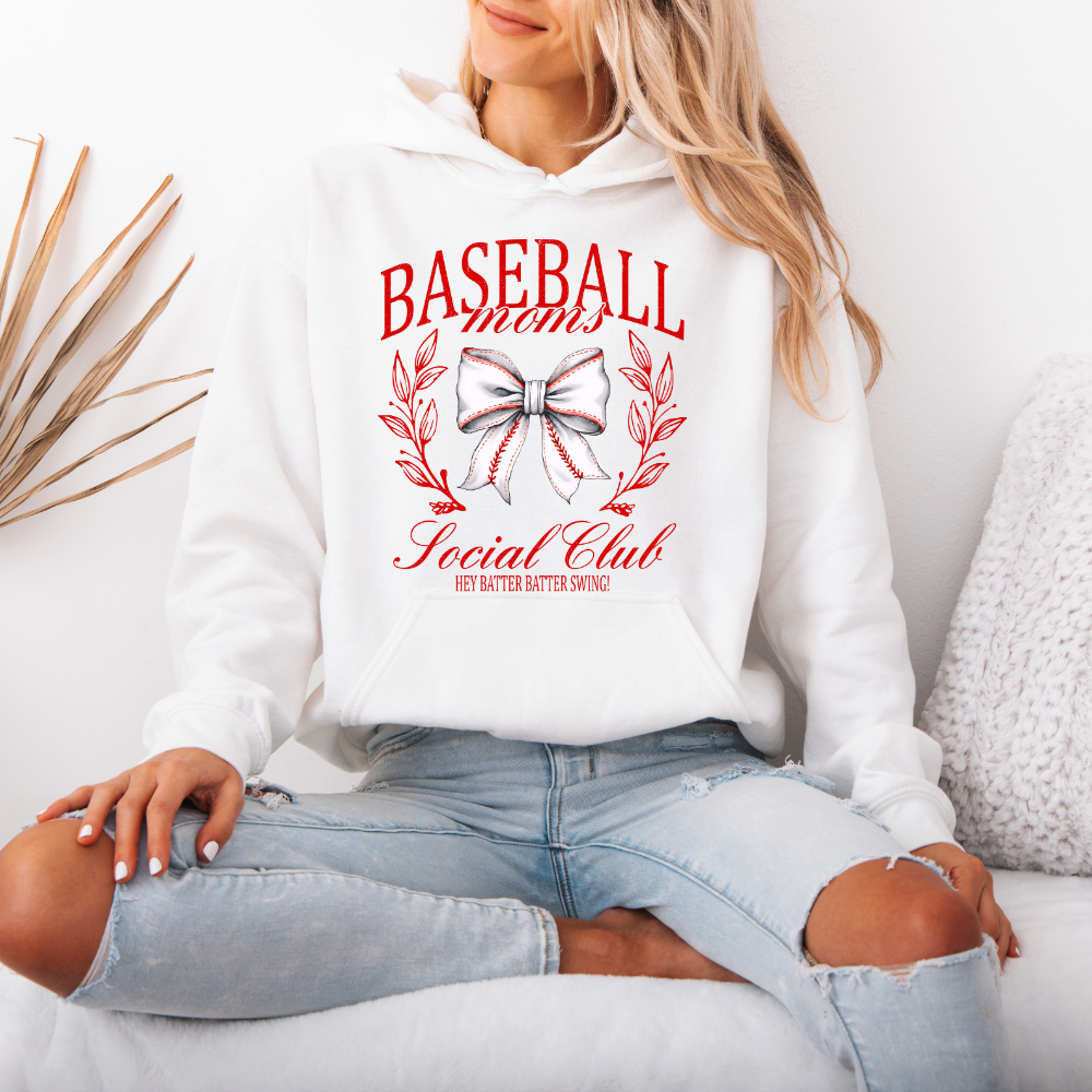 Baseball Moms Social Club | Unisex Hoodie Sweatshirt