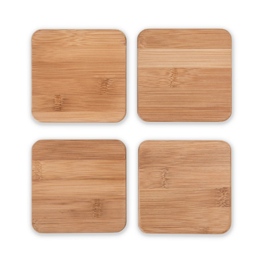 Stack Square Bamboo Coasters - Set of 4