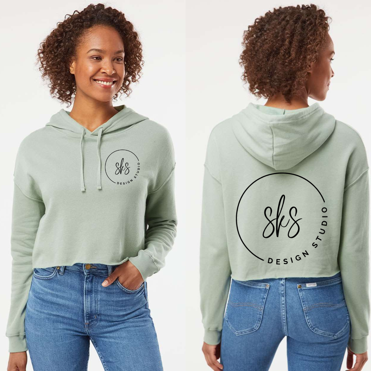 CUSTOM LOGO | Women’s Lightweight Crop Hoodie [INDEPENDENT TRADING CO]