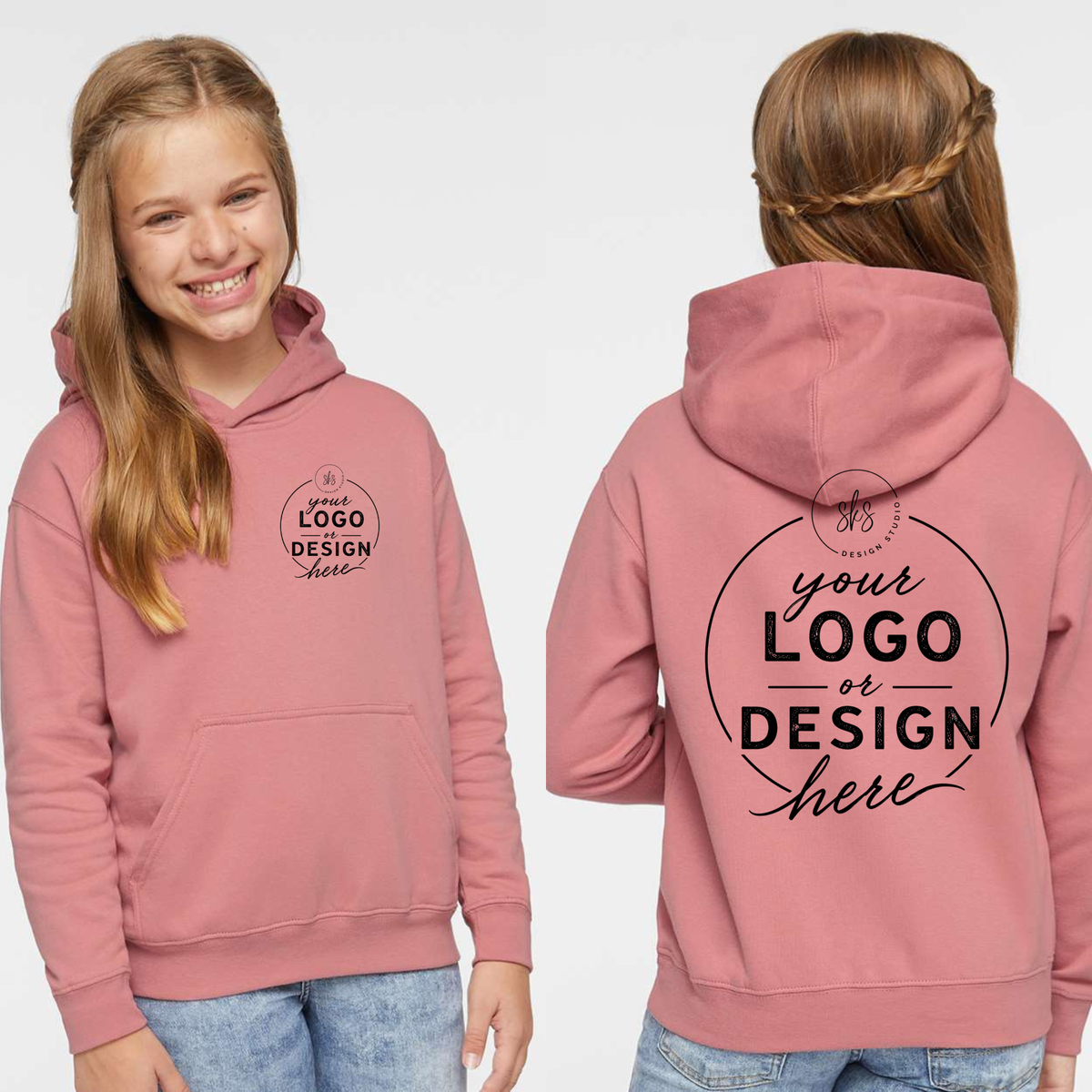 CUSTOM LOGO | Youth Hoodie Sweatshirt [LAT]